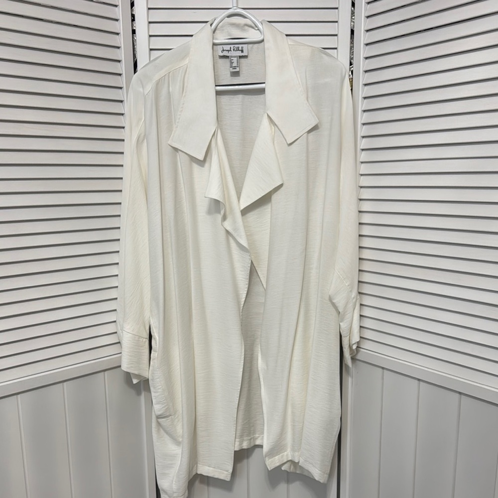 Joseph A Cream Draped Jacket